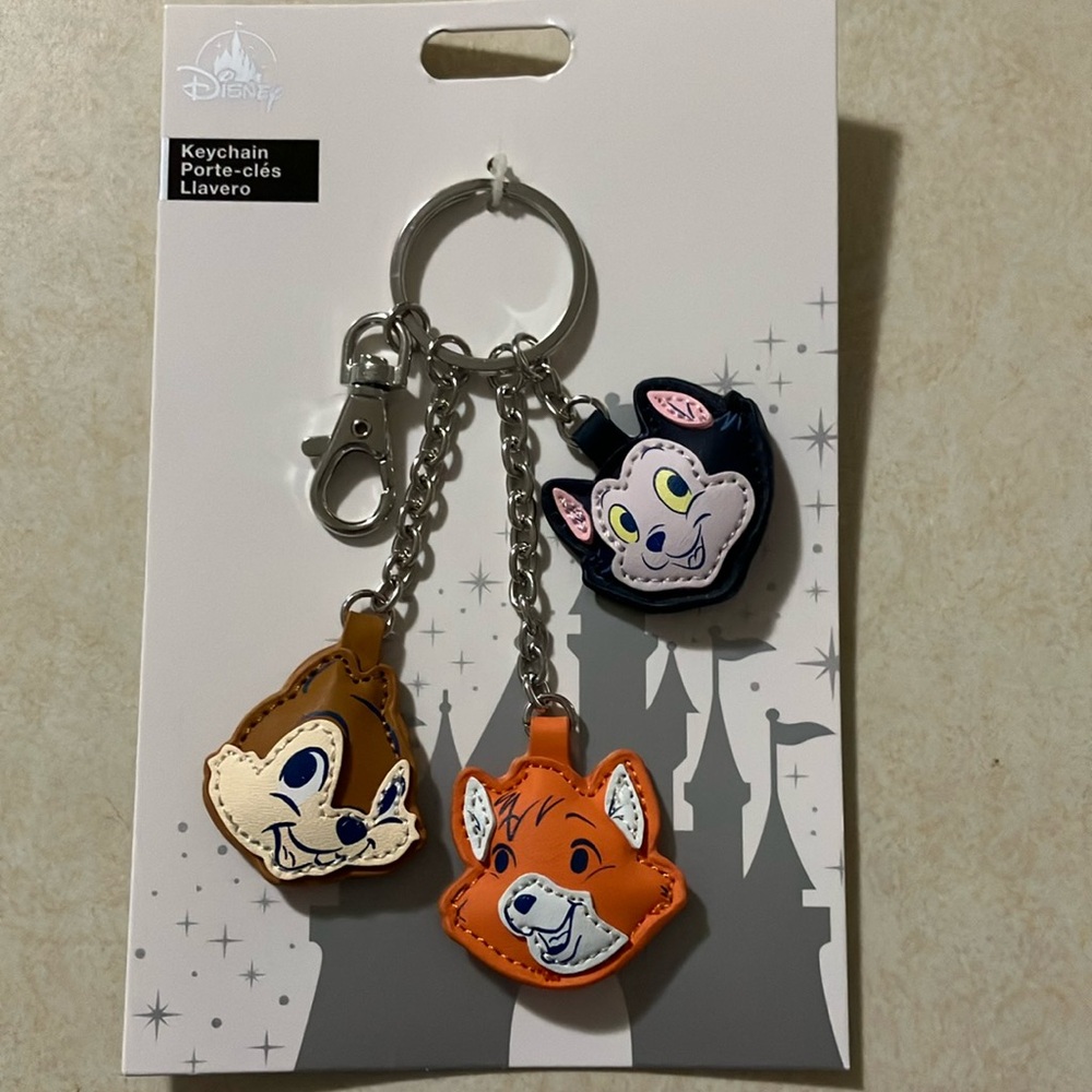 NWT Disney 3 character keychain; Figero, Chip & Todd